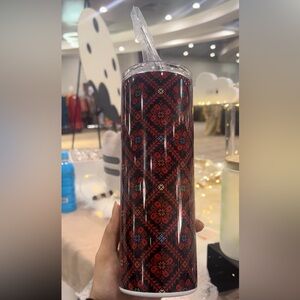 Palestine print keffiyeh print tumbler - 20oz - stainless steel